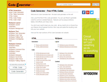 Tablet Screenshot of code-generator.net